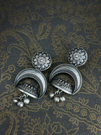 Alekhya German Silver Oxidised Earring