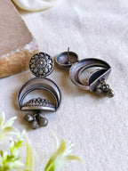 Alekhya German Silver Oxidised Earring