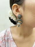 Alekhya German Silver Oxidised Earring