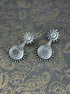 Arya German Silver Oxidised Earring