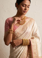 Celebration Luxe Gold Ghungroo Jewelry Set | 4 Bangles, Spiral Bracelet & Statement Necklace | 18K Gold-Plated Festive Wear