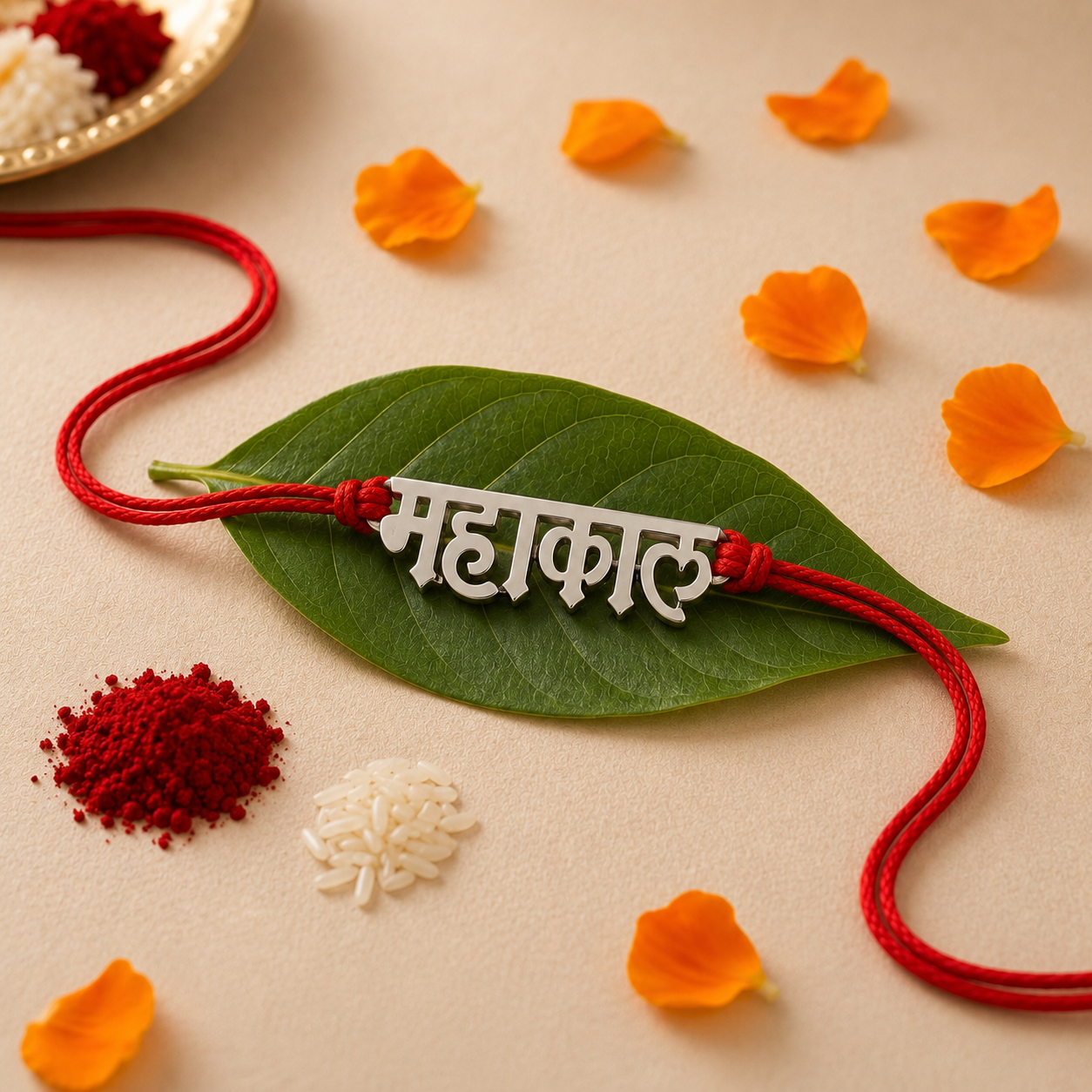 Mahakaal Pure Silver Rakhi
