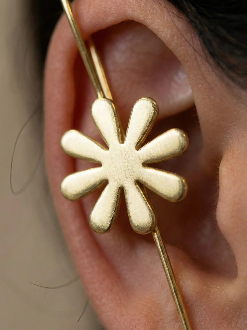 Combo of Elegant Pearl Cluster Floral Ear Cuff for Women | Gold-Plated Minimal Statement Ear Accessory