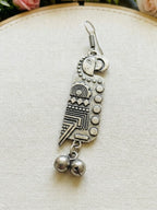 Combo - oxidized Silver Animal & Bird Earring Combo Set for Women | Owl, Parrot & Bird Hoop Drop Earrings | Boho Tribal Statement Jewelry (Set of 3)