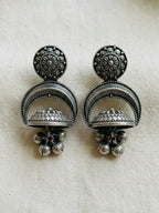 Combo - oxidized Silver Traditional Jhumka & Statement Earring Combo Set for Women | Tribal Boho Drop & Stud Earrings Collection (Set of 3)