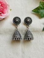 Combo - oxidized Silver Traditional Jhumka & Statement Earring Combo Set for Women | Tribal Boho Drop & Stud Earrings Collection (Set of 3)
