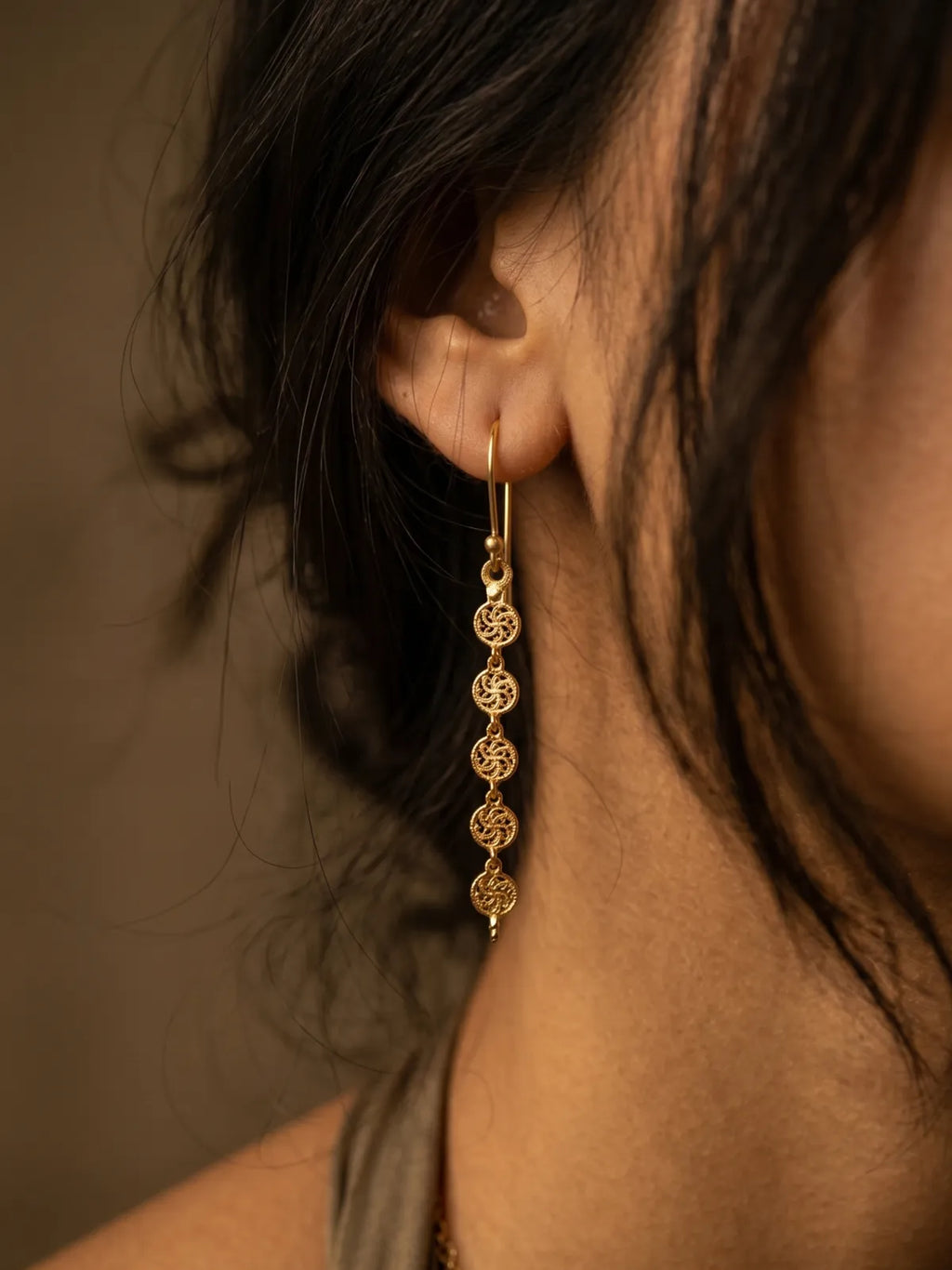 Delicate Gold Chain Necklace & Drop Earrings Set | Minimalist Lightweight Jewelry Set for Women | Elegant Everyday & Party Wear
