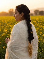Dilruba Collection Gold-Toned Parandi Hair Accessory for Women | Traditional Punjabi Bridal Parandi with Beaded Tassels