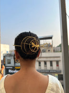 Elegant Gold Dragonfly Hair Bun & Stick | Statement Bun Pin | Minimal Metal Hair Accessory for Women & Girls