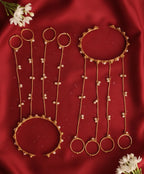 Elegant Pearl Chain Hathphool for Women – Adjustable Hand Harness Jewelry