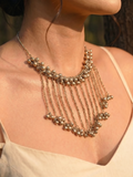 German Silver Ghunghroo Statement Necklace for Women | Oxidised Tribal Jewelry