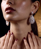 Celeste Pear Cut CZ Drop Earrings – Luxury Statement Cubic Zirconia Earrings for Women