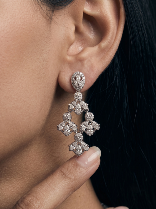 Celeste Cascade CZ Necklace & Earrings Set