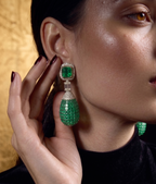 Emerald Green CZ Drop Statement Earrings
