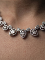 Eterna Heartbeat CZ Necklace & Earrings Set