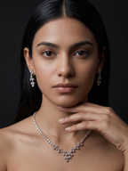 CZ Necklace & Earrings Set | Elegant Crystal Jewellery Set