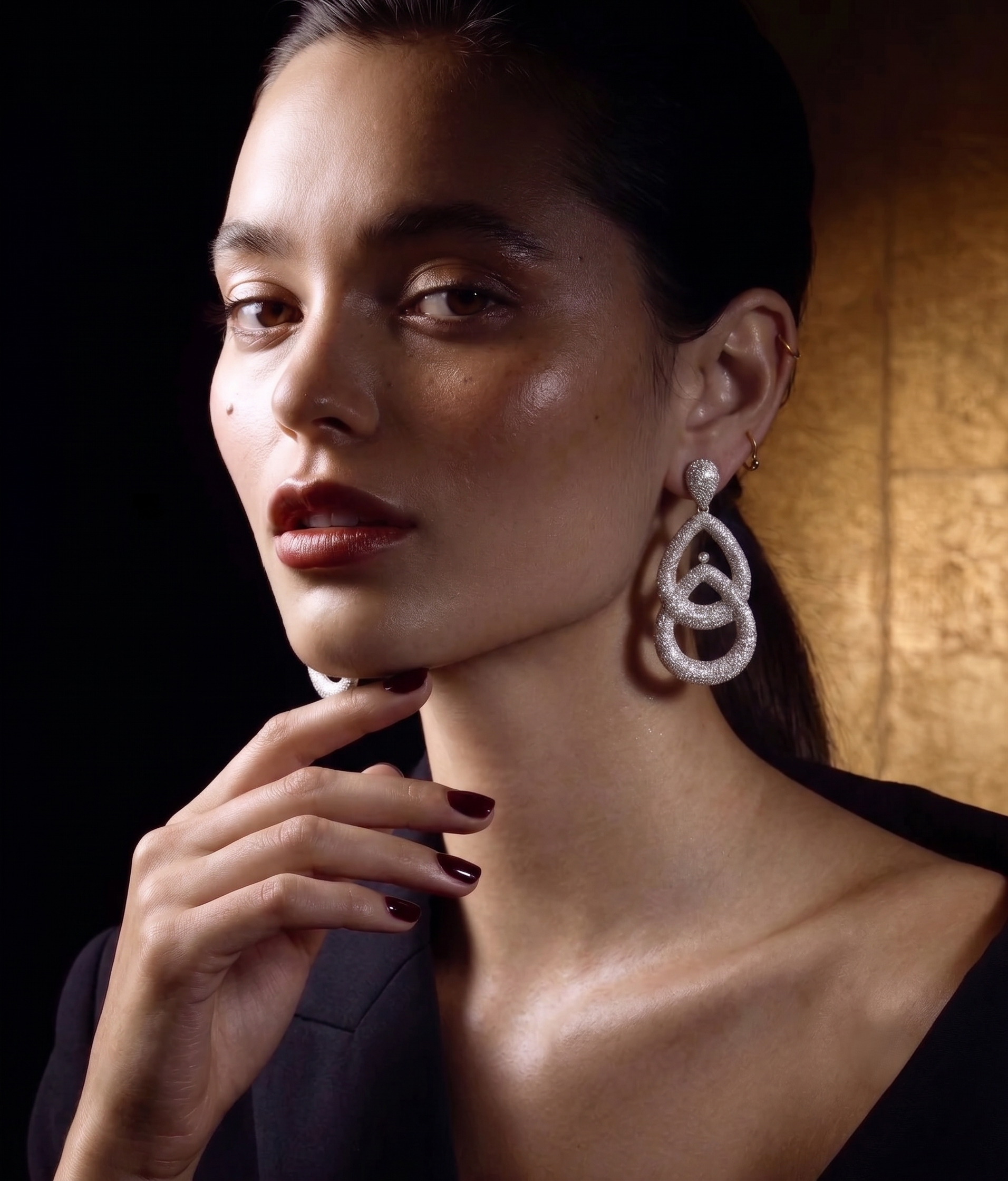Celeste Sparkle CZ Statement Drop Earrings for Women | Premium Party & Wedding Earrings