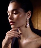 Pearl Aura Iridescent CZ Drop Earrings
