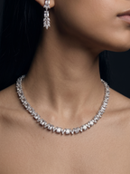 Celeste Baguette & Marquise CZ Necklace Set with Drop Earrings