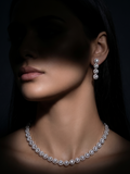 Luxury CZ Halo Drop Earrings for Women | Premium Diamond-Look Statement Earrings for Wedding, Party & Festive Wear