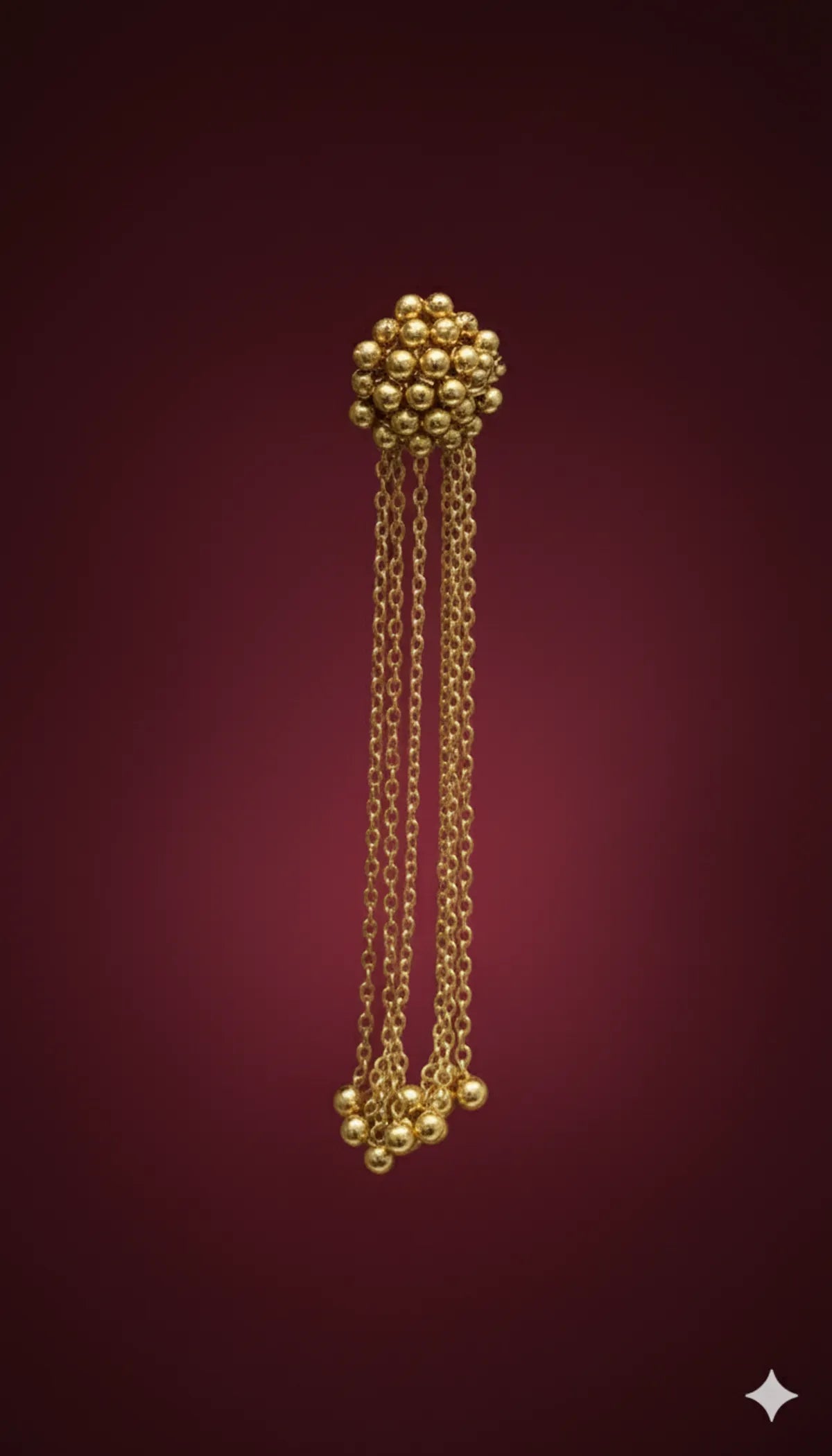 Gold Beaded Long Dangle Earrings for Women – Traditional Ethnic Statement Jewelry