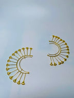 Gold Fan Bun Pin for Women | Elegant Hair Accessory for Festive & Bridal Hairstyles