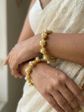 Gold Pearl Kada Bangles for Women | Traditional Bridal Pearl Bangles | Handmade Ethnic Kada Jewellery