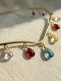 Gold-Plated Multicolor Crystal Hairband for Women | Elegant Head Accessory for Festive & Wedding Looks