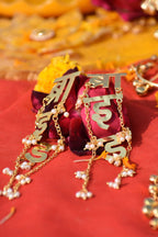 Haldi Bridal Jewellery Combo Set – Bride Earrings, Heart Kaleere, Ghunghroo Bangles, Kanchain & Facelet