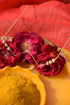 Haldi Bridal Jewellery Combo Set – Bride Earrings, Heart Kaleere, Ghunghroo Bangles, Kanchain & Facelet