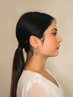 Paris Glam German Silver Oxidised Earring
