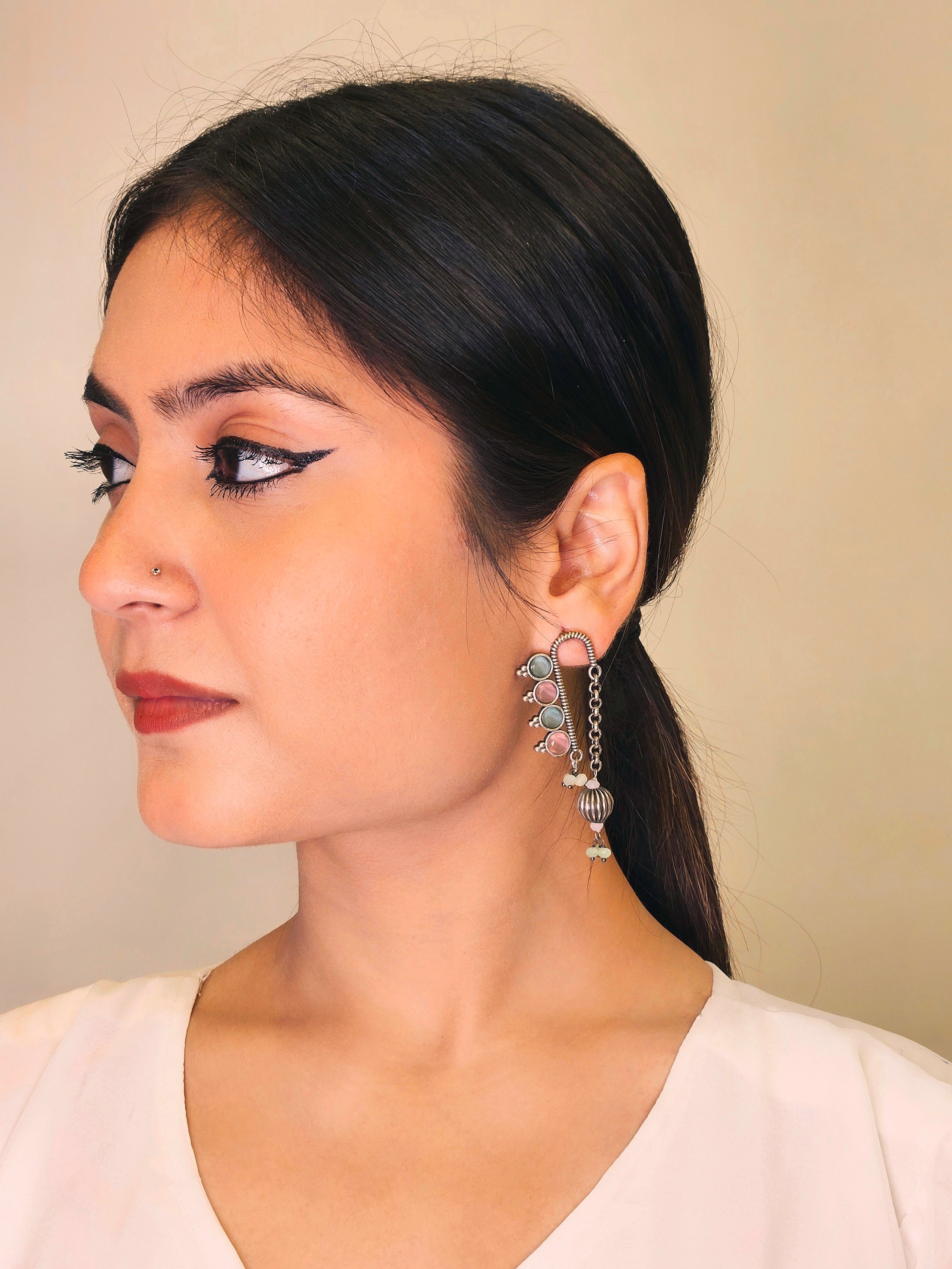 Tarang German Silver Earcuff Oxidised