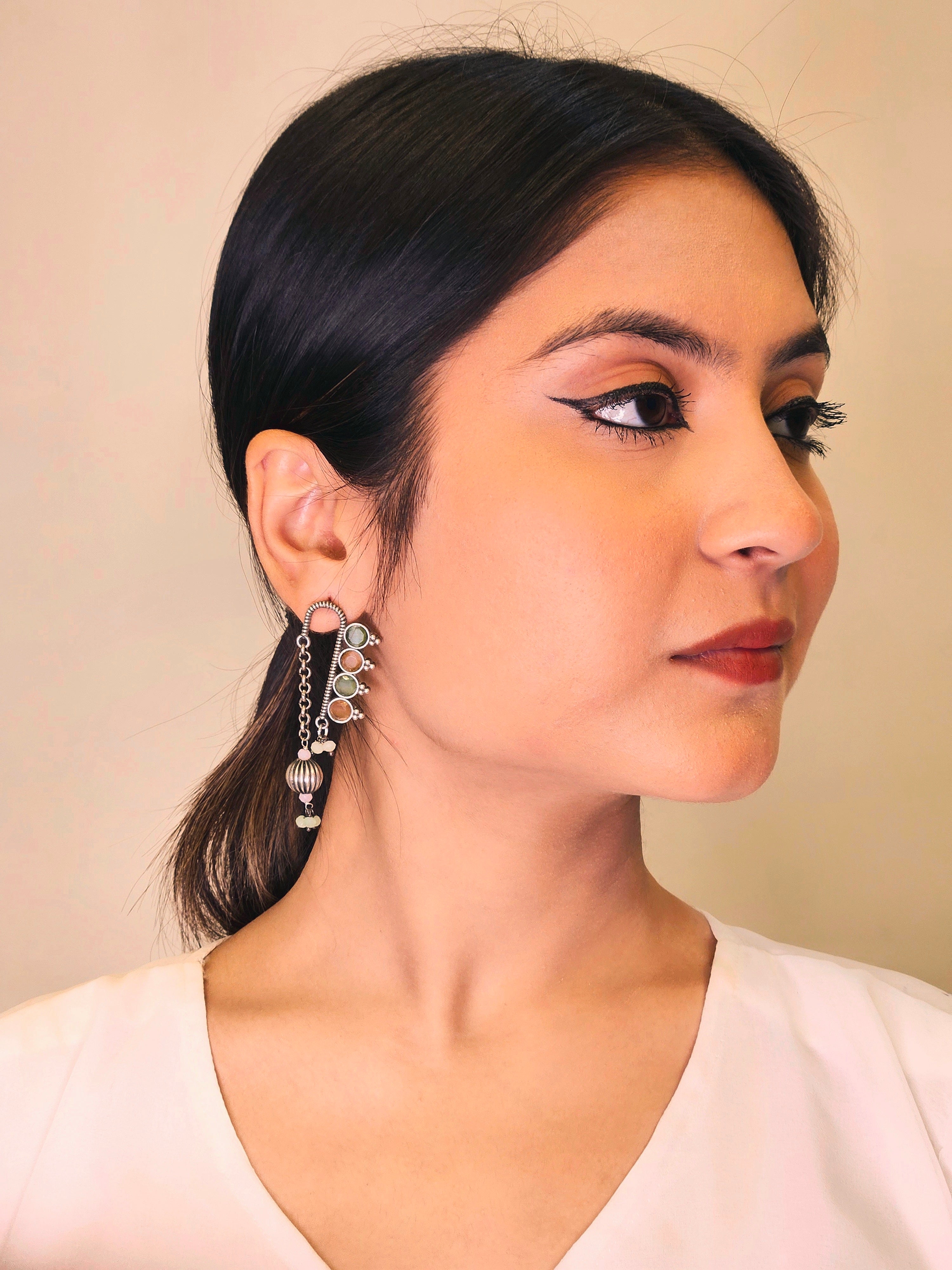Tarang German Silver Earcuff Oxidised