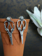 Kartari German Silver Oxidised Earring