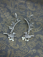 Koyal German Silver Oxidised Earring