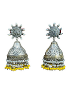 Mohini German Silver Oxidised Earrings
