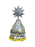 Mohini German Silver Oxidised Earrings