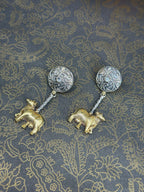Nandini German Silver Oxidised Earring