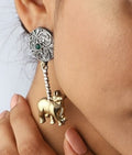 Nandini German Silver Oxidised Earring