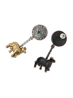 Nandini German Silver Oxidised Earring