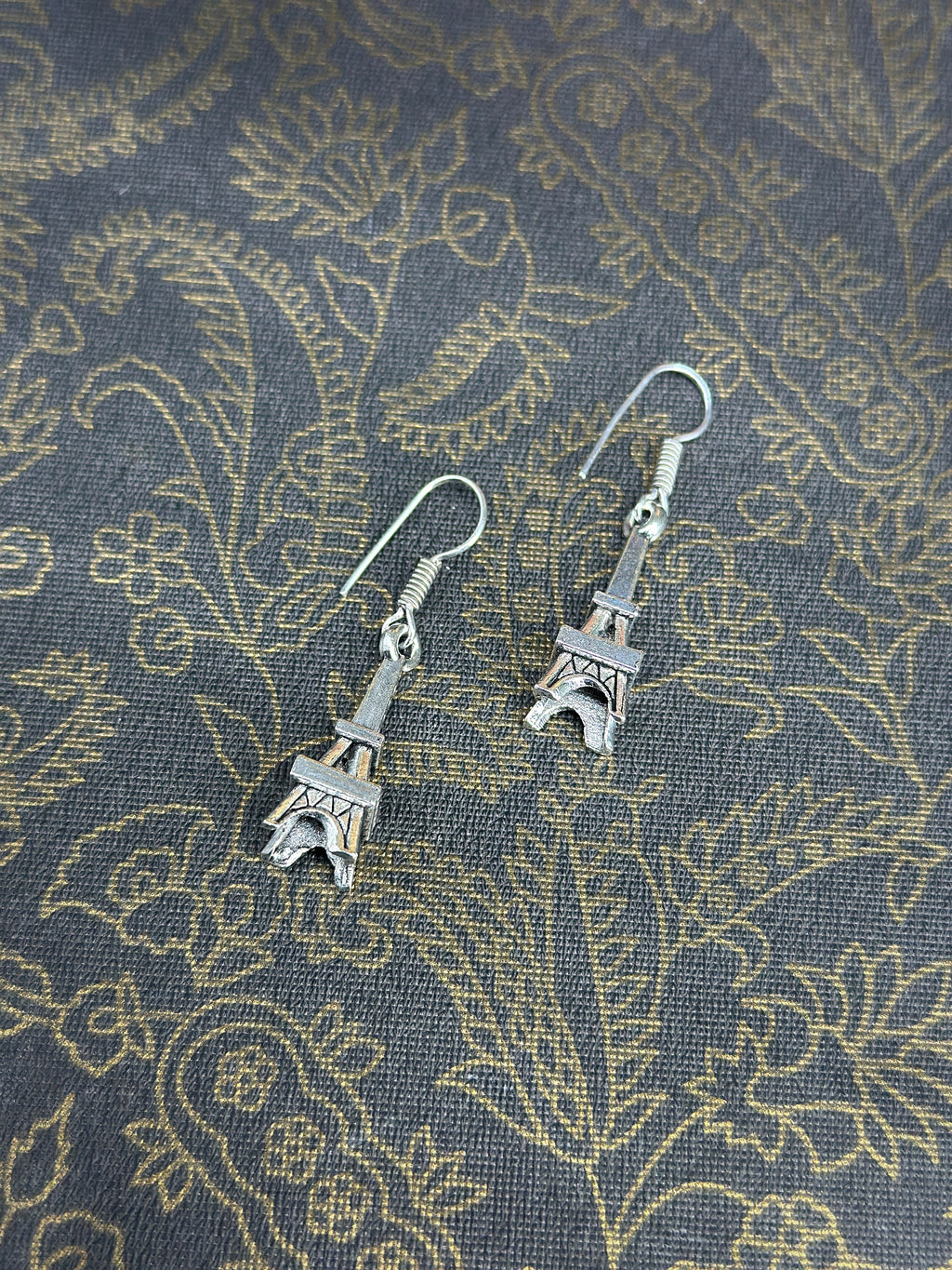 Paris Glam German Silver Oxidised Earring