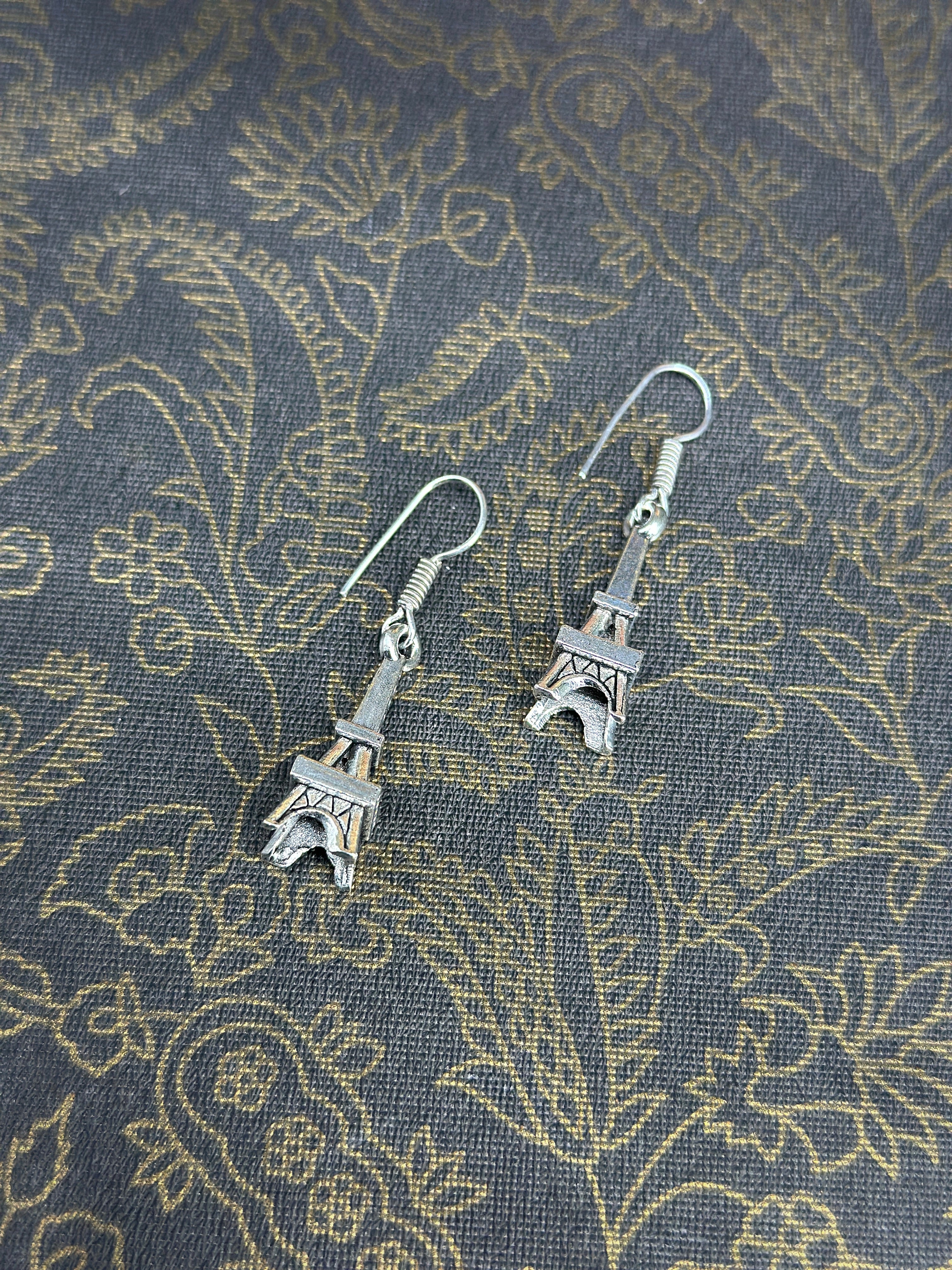 Paris Glam German Silver Oxidised Earring