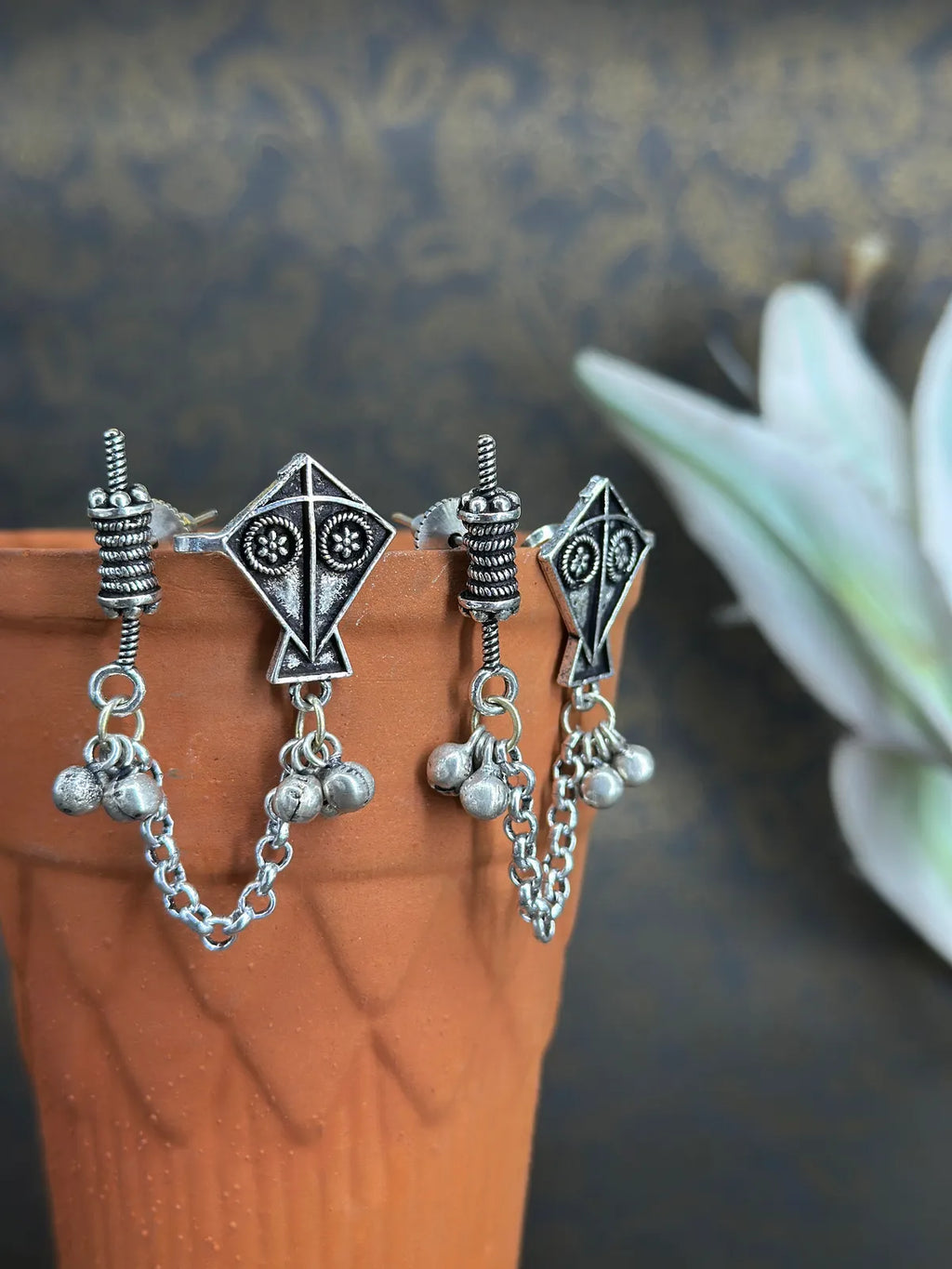 Patang german silver Earring
