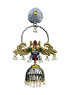 Prem Pakshi German Silver Oxidised Earring