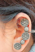 Sukrati German Silver Oxidised Earring