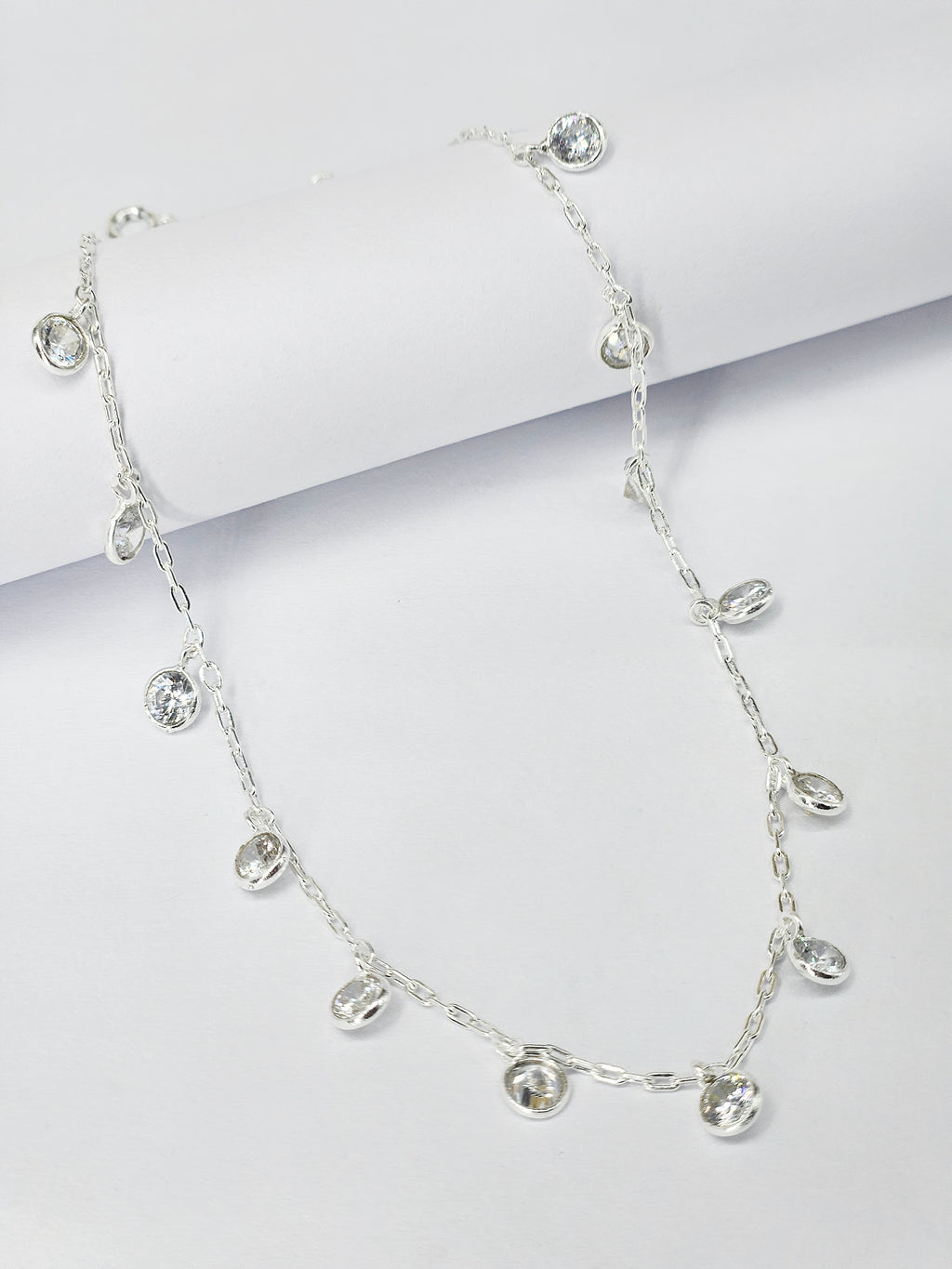 Round Drop 925 Sterling Silver Anklet for Women | Dainty Circle Charm Adjustable Silver Payal