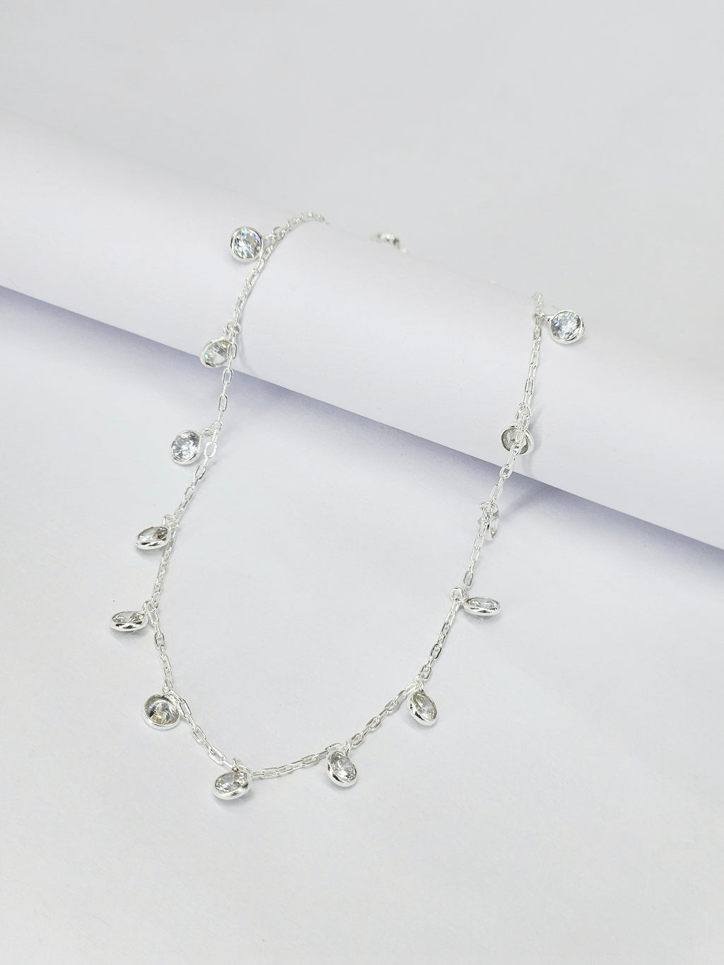 Round Drop 925 Sterling Silver Anklet for Women | Dainty Circle Charm Adjustable Silver Payal