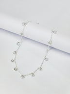 Round Drop 925 Sterling Silver Anklet for Women | Dainty Circle Charm Adjustable Silver Payal
