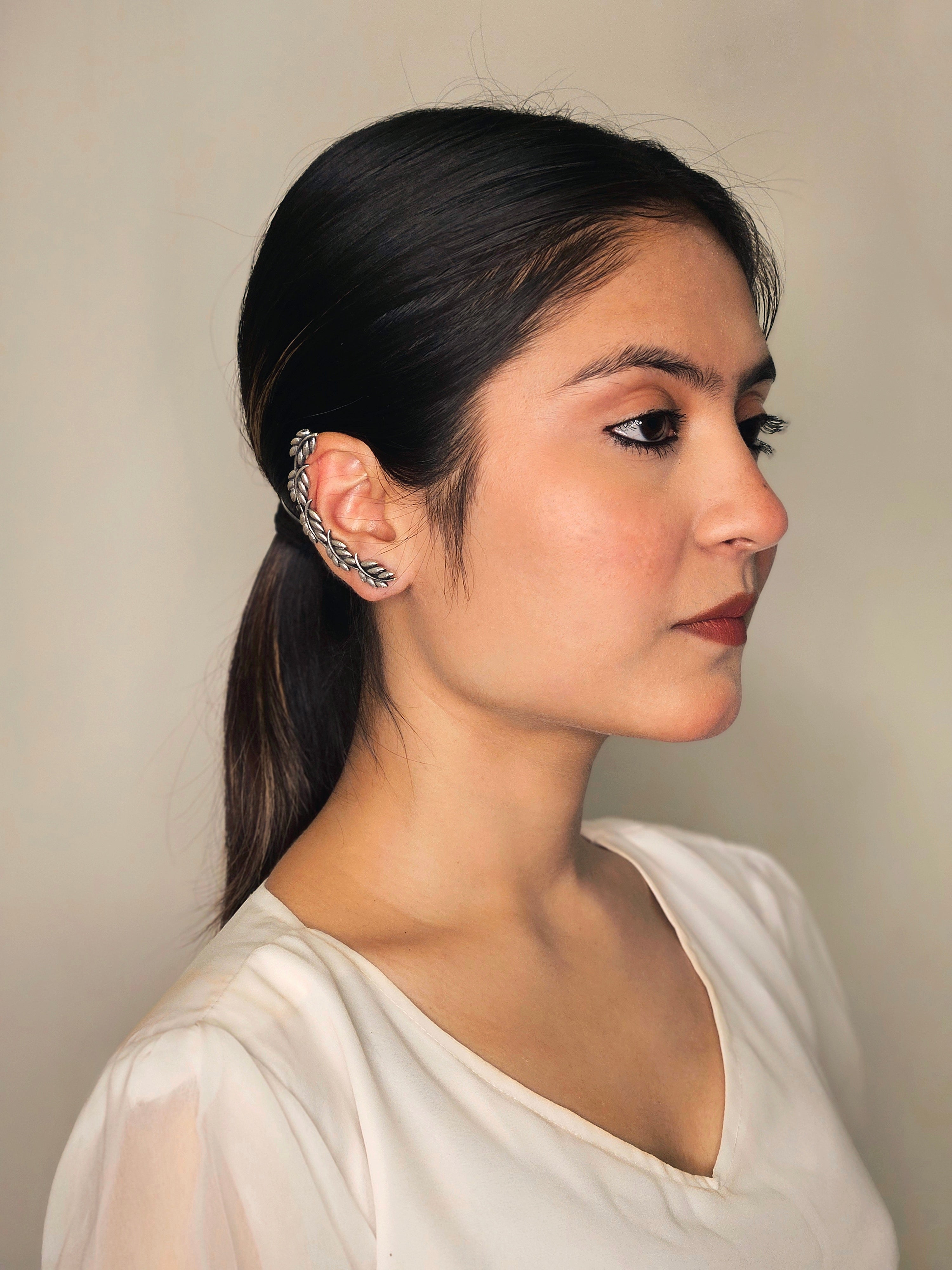 Parna Earcuff German Silver Oxidized