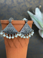 Swasti German silver Oxidised Earring